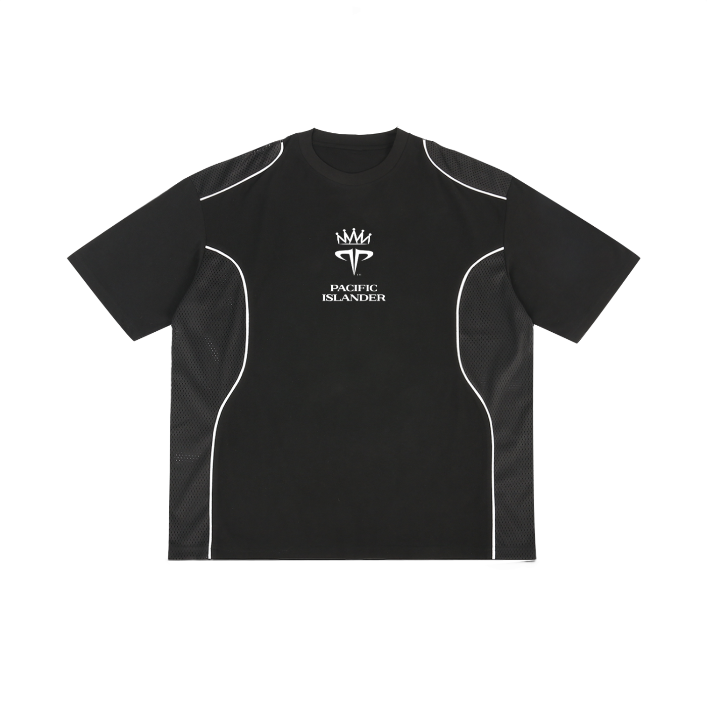 Pacific Islander Contrast Piped Panel Tee