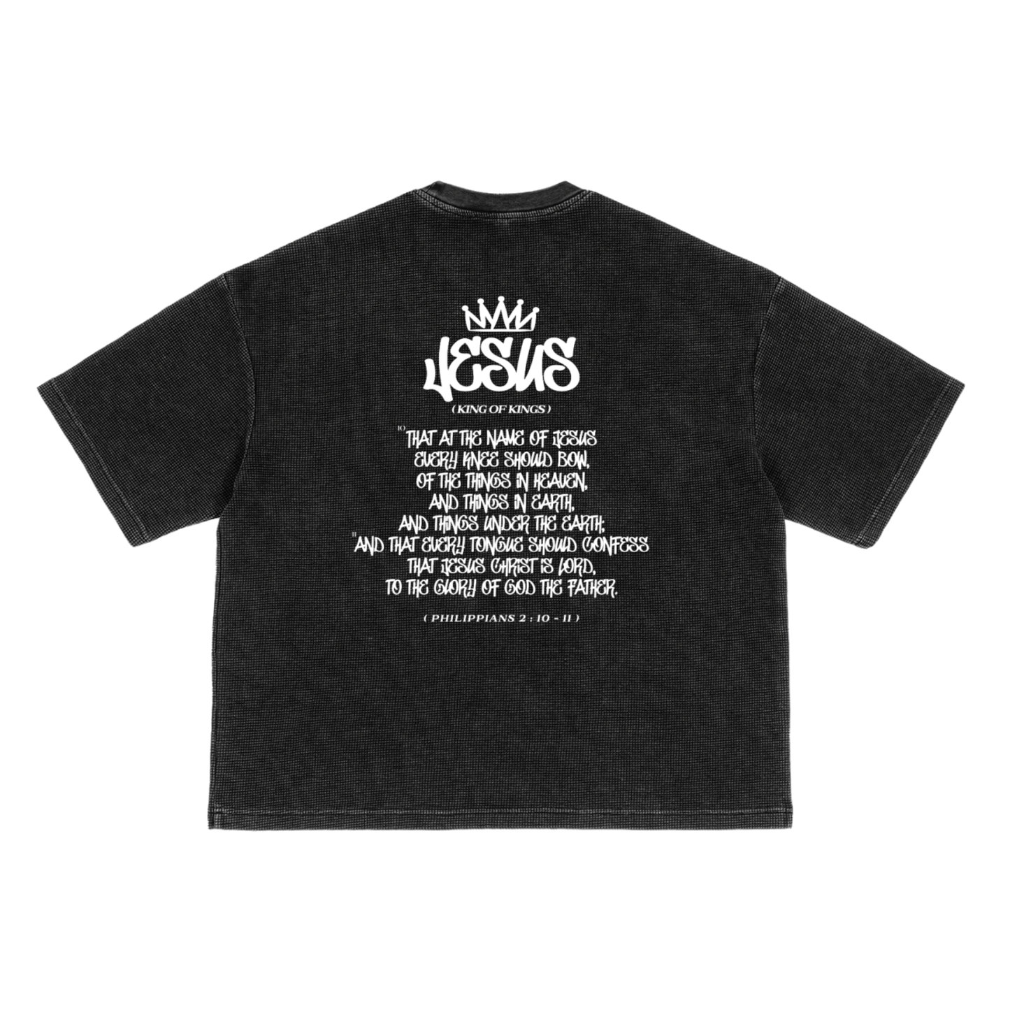 Waffle-Texture Boxy Jesus Christ Tee (Unisex)