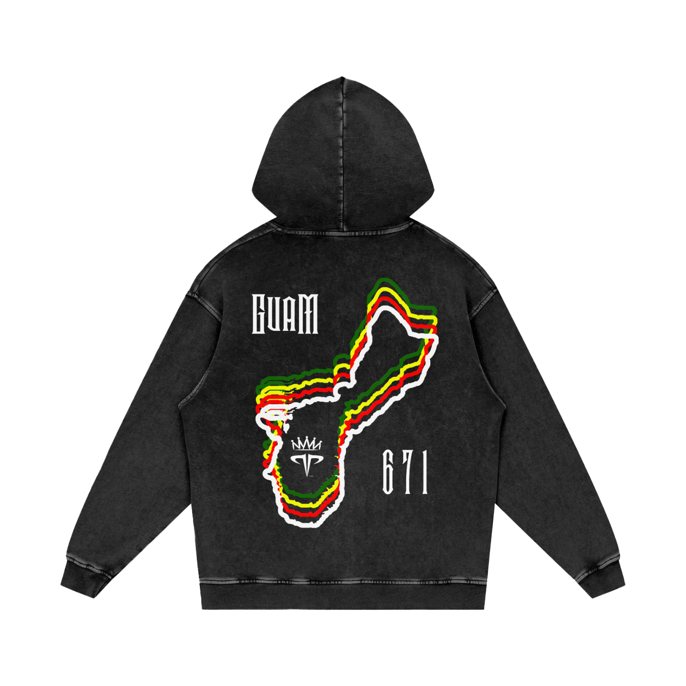 671 Snow Washed Loose Cotton Hoodie