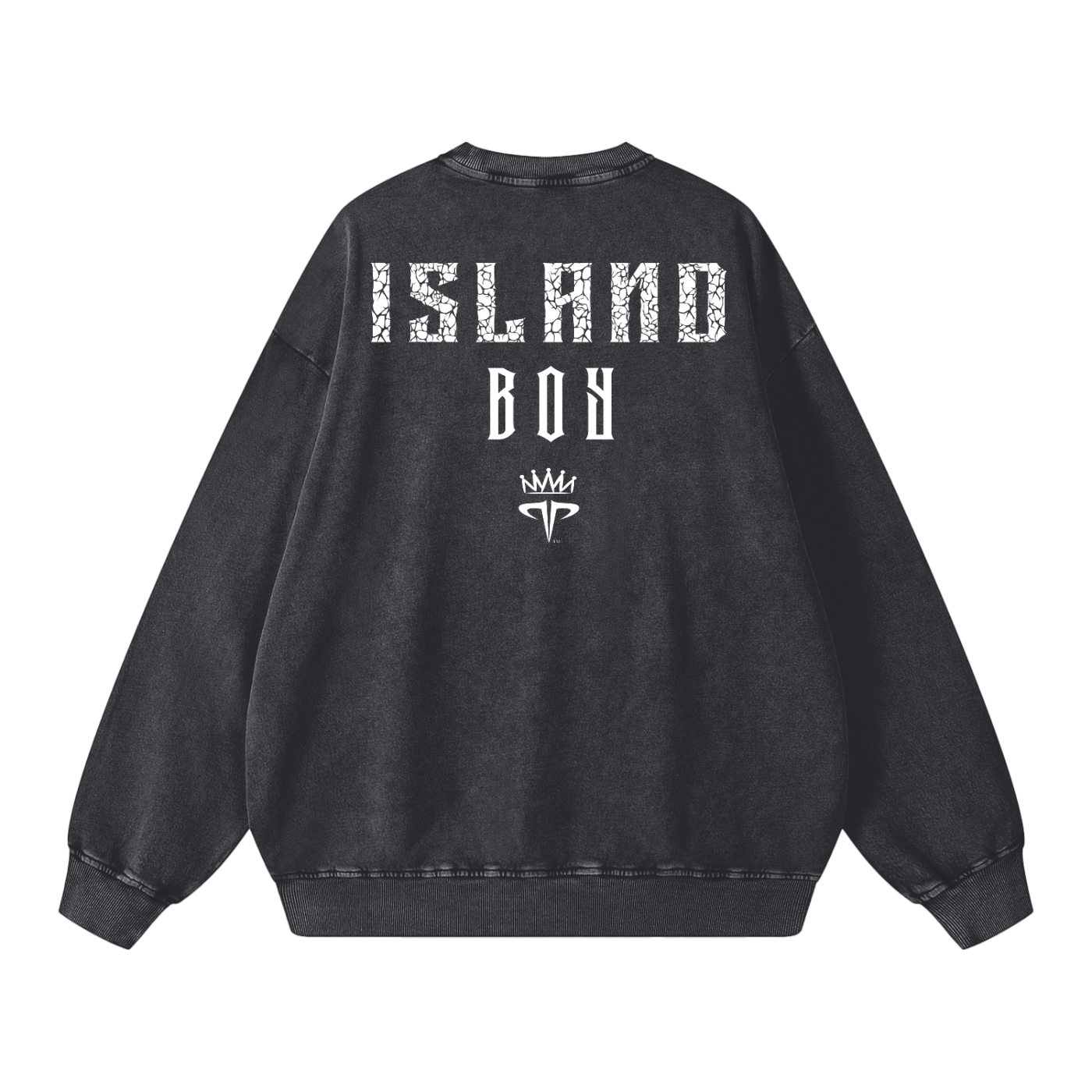 island boy Snow Washed Oversized Sweatshirt