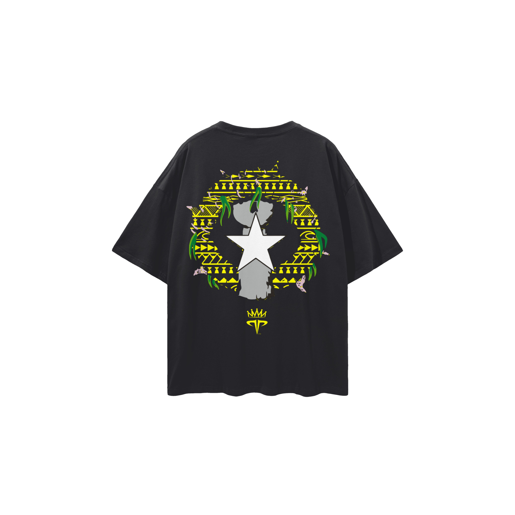 C.N.M.I Loose Drop Shoulder Tee - Yellow