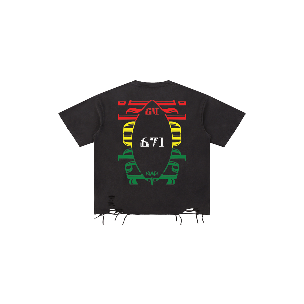 GU 2 Snow Washed Raw-Hem Tee