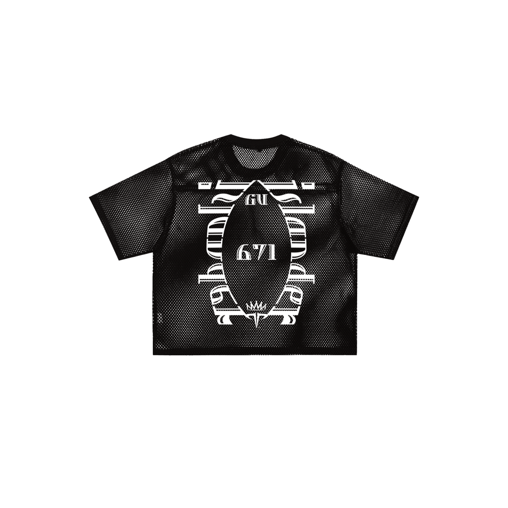 GU 1 See-through Boxy Net Tee