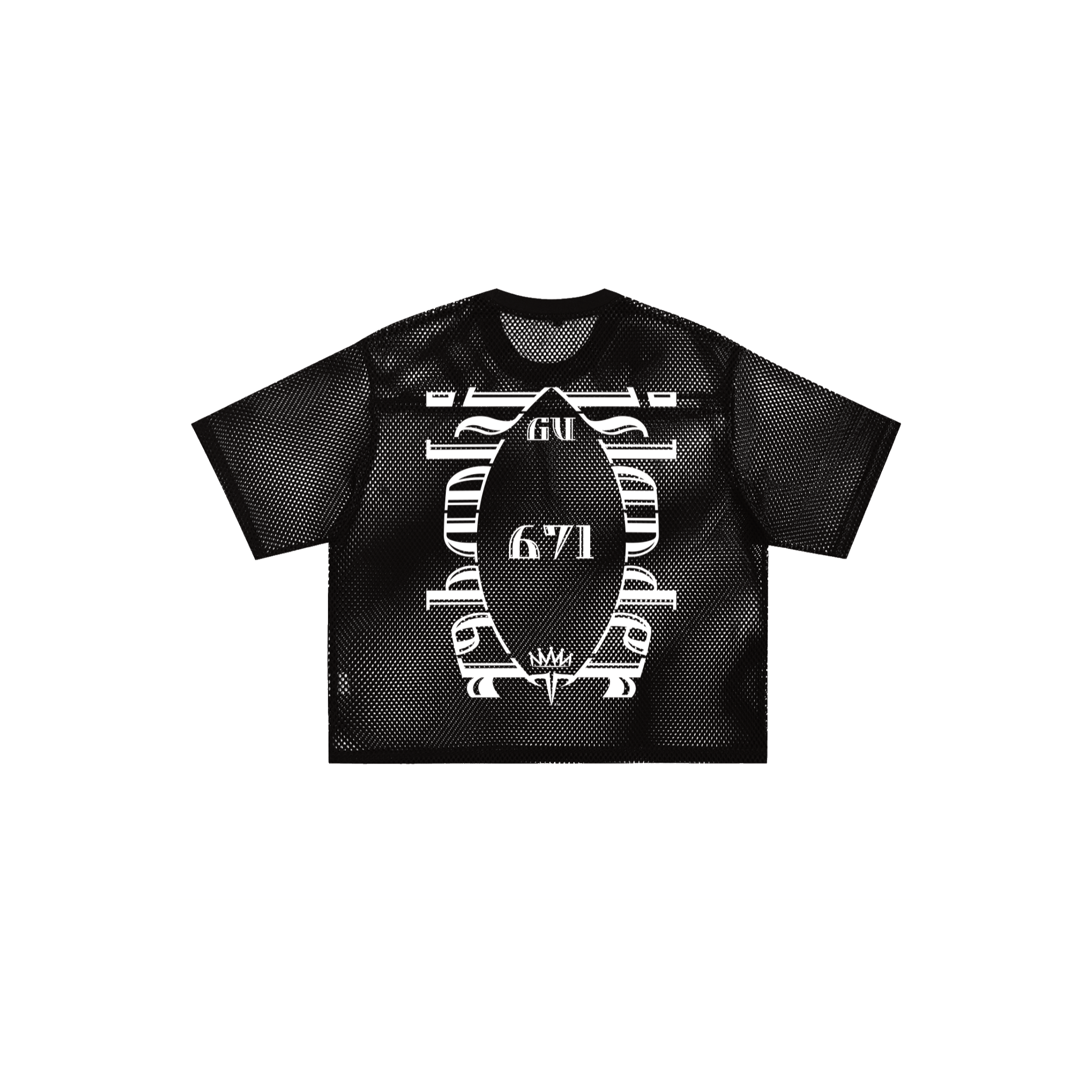 GU 1 See-through Boxy Net Tee