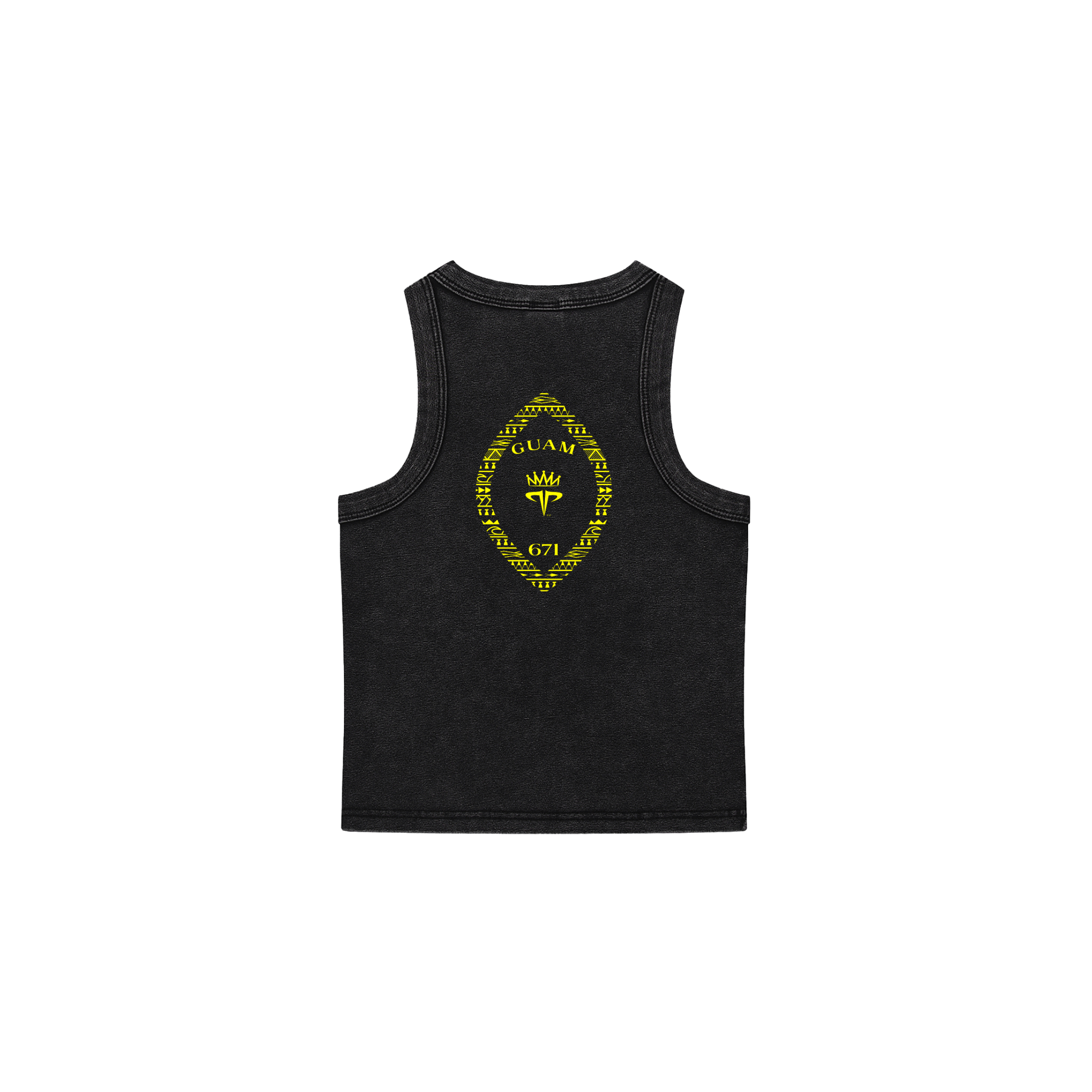 Guam Seal Snow Washed Tank Top - Yellow