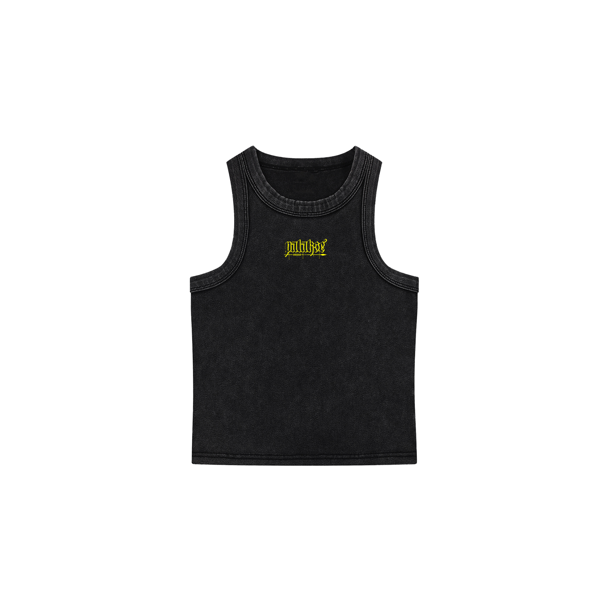 Guam Seal Snow Washed Tank Top - Yellow