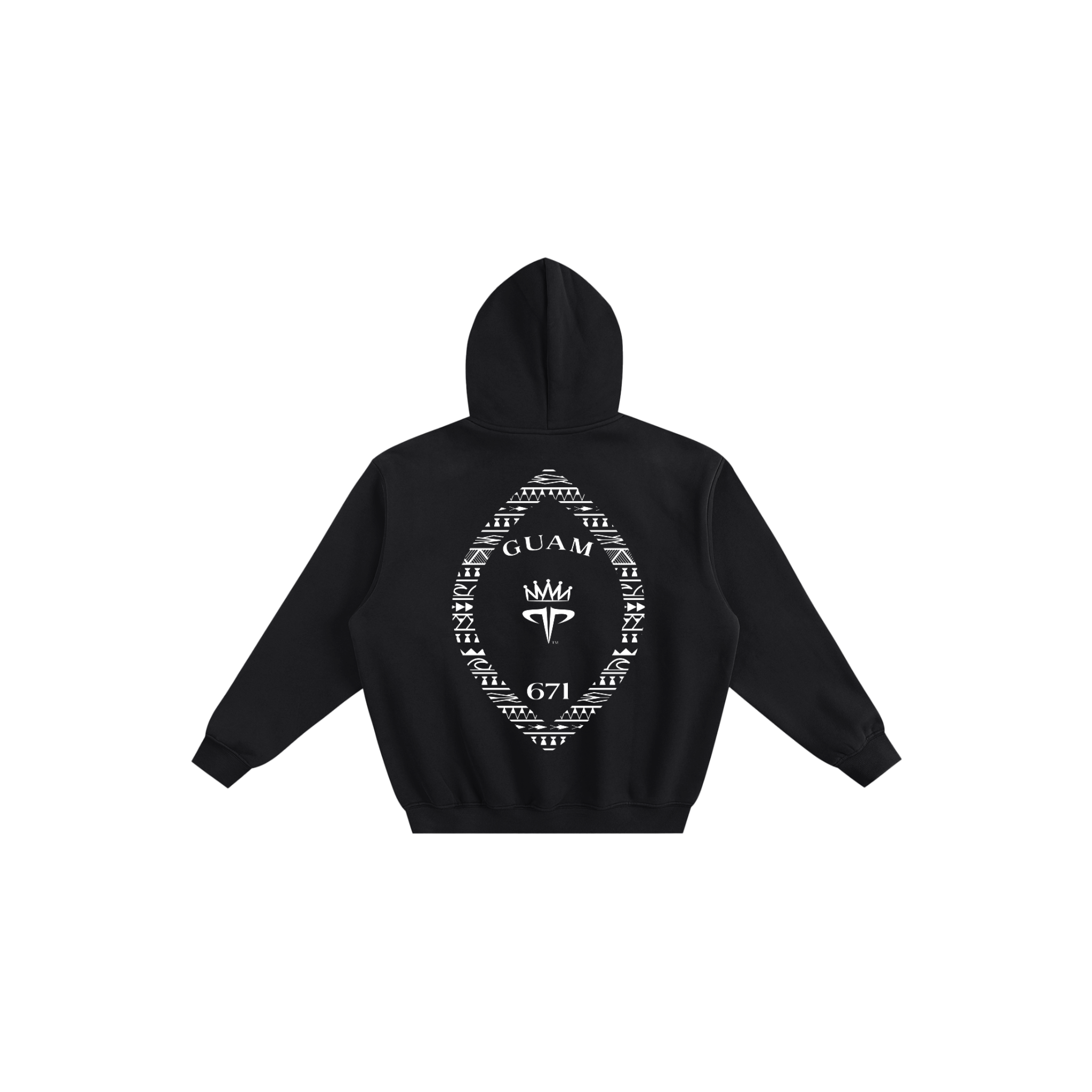 Guam Tribal Fleeced Boxy Hoodie