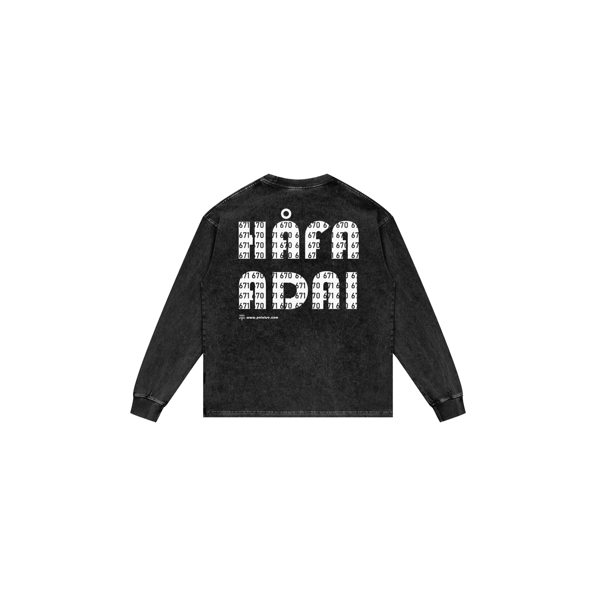 Hafa Adai Acid Wash Oversize Long Sleeve Tee