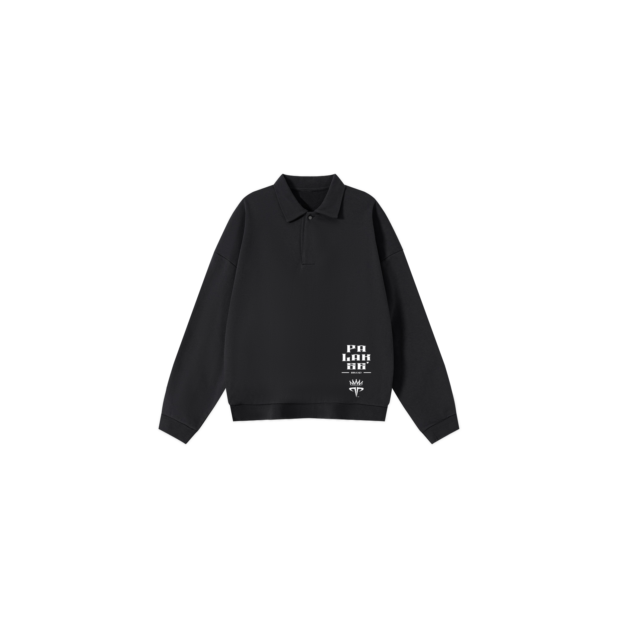 Half-Placket Polo Collar Sweatshirt