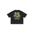 Platinum Hibiscus Waffle Boxy Tee
