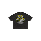 Platinum Hibiscus Waffle Boxy Tee