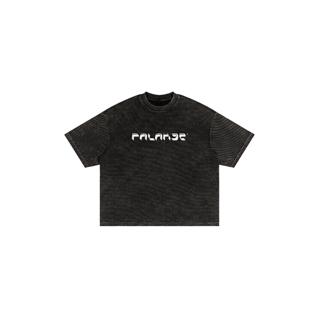 Platinum Hibiscus Waffle Boxy Tee