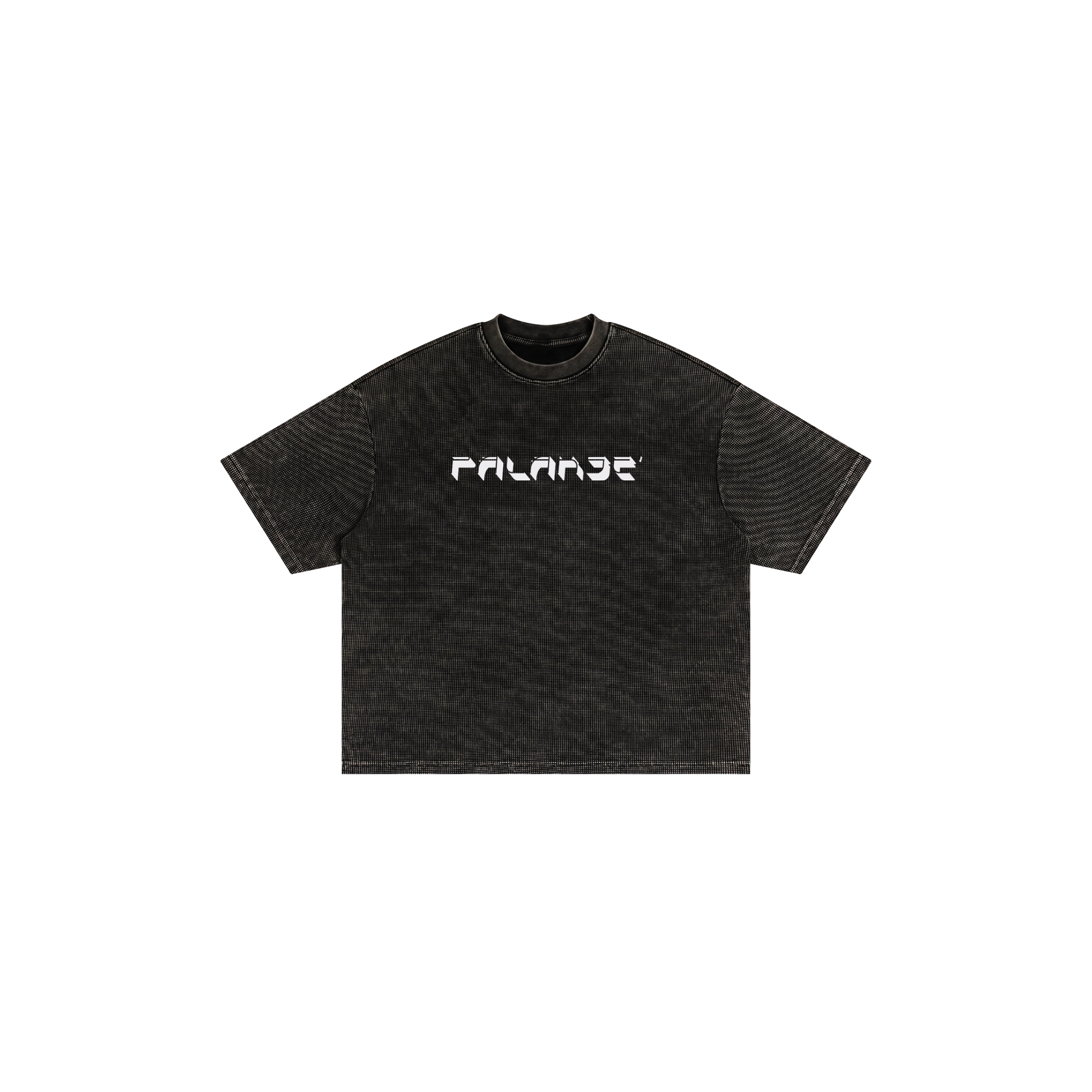 Platinum Hibiscus Waffle Boxy Tee