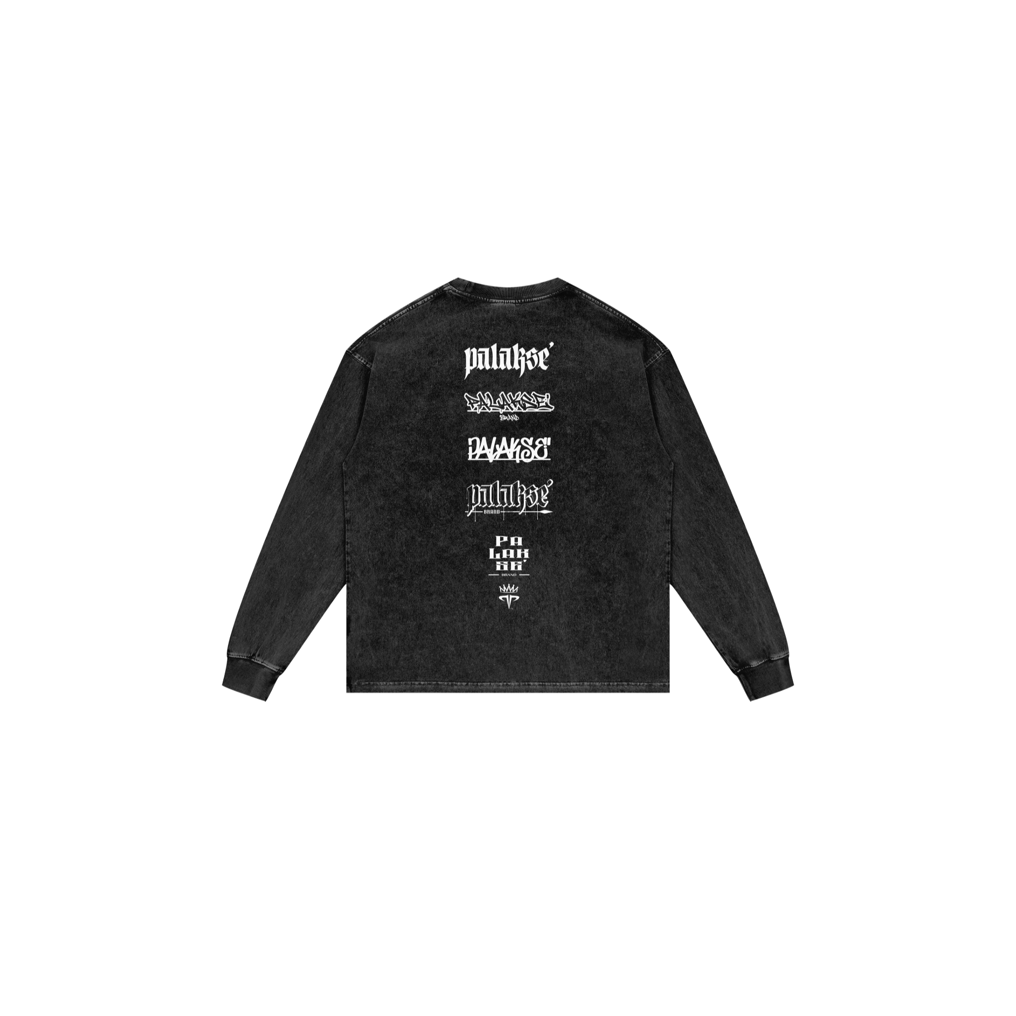 Statement Acid Wash Oversize Long Sleeve Tee