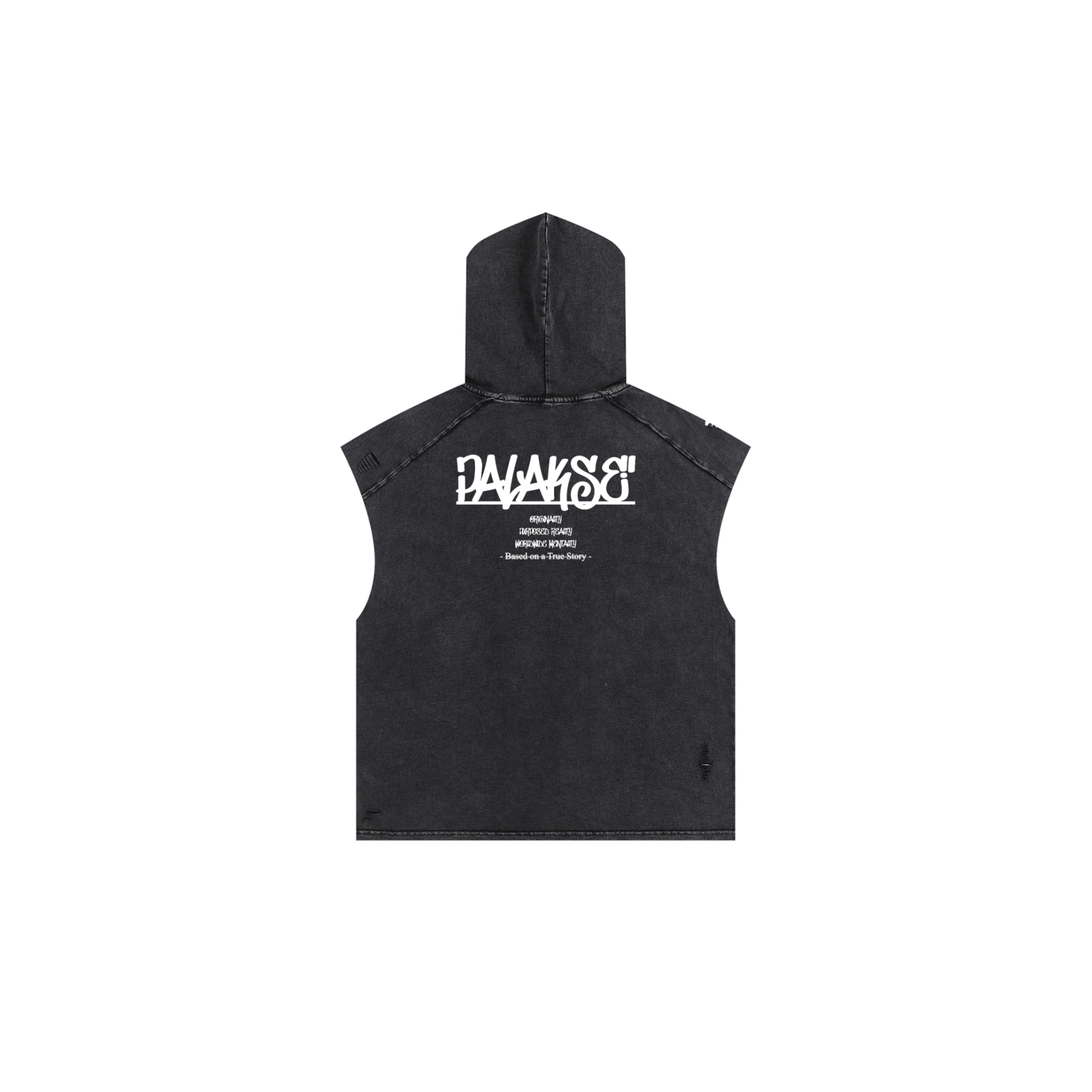 The Ambitious 1 Snow Washed Boxy Hooded Tank Top