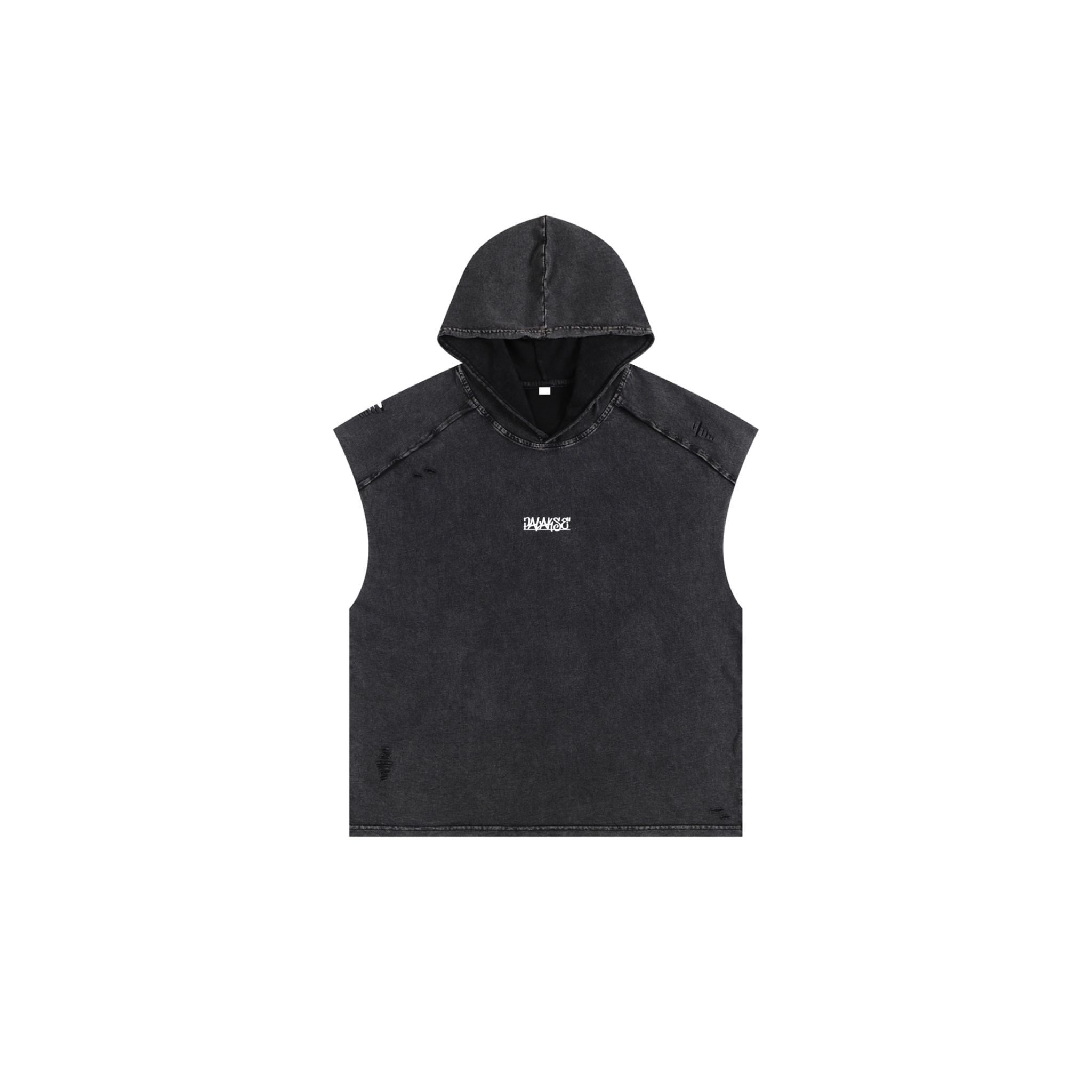 The Ambitious 1 Snow Washed Boxy Hooded Tank Top