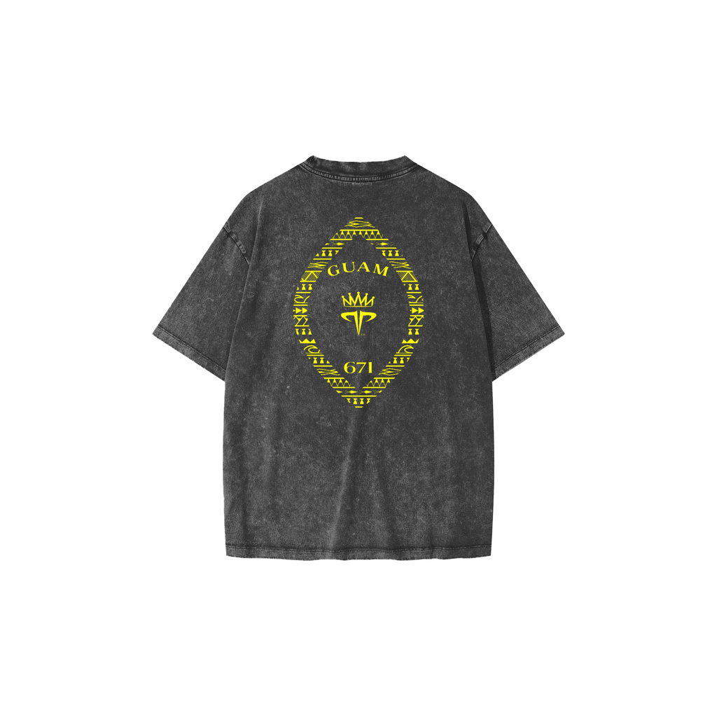 Tribal Heavyweight Snow Washed Tee - Yellow