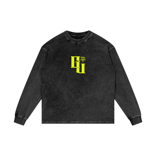 GU Acid Wash Long Sleeve Tee